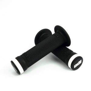 ODI BMX Ruffian Flange Lock on Black Grip White 130mm