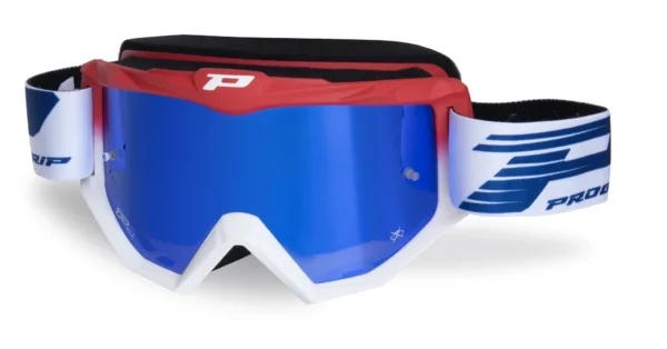 Progrip Goggle Atzaki 3201 Red White / Blue Chrome Lens / AntiScratch