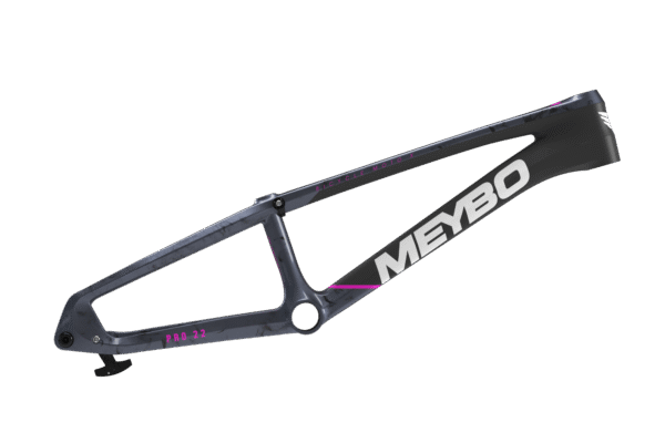 Meybo HSX Carbon 2026 BMX Race Frame | Matte Black/ Shiny Pink/ Shiny Grey - Afbeelding 3