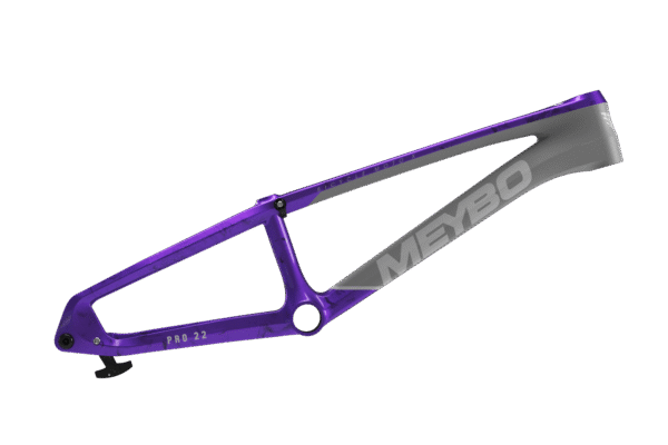 Meybo HSX Carbon 2026 BMX Race Frame | Matte Grey/ Shiny Grey/ Shiny Purple - Afbeelding 4