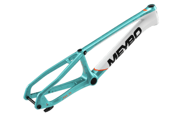 Meybo HSX Carbon 2026 BMX Race Frame | Matte White/ Shiny Orange/ Shiny Teal