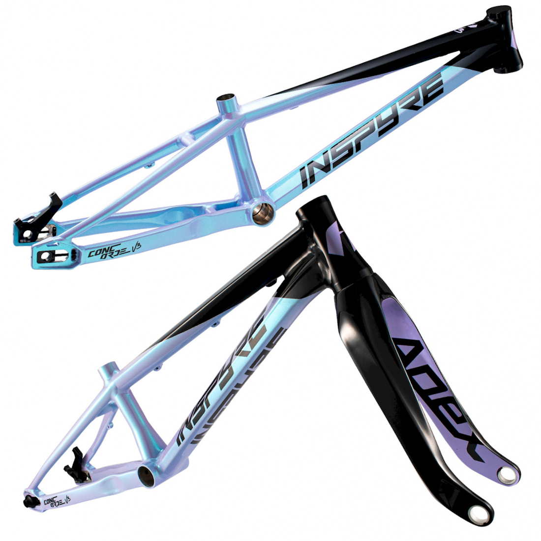 Inspyre Concorde V3 Race Frame | Black / Galactic Iridium