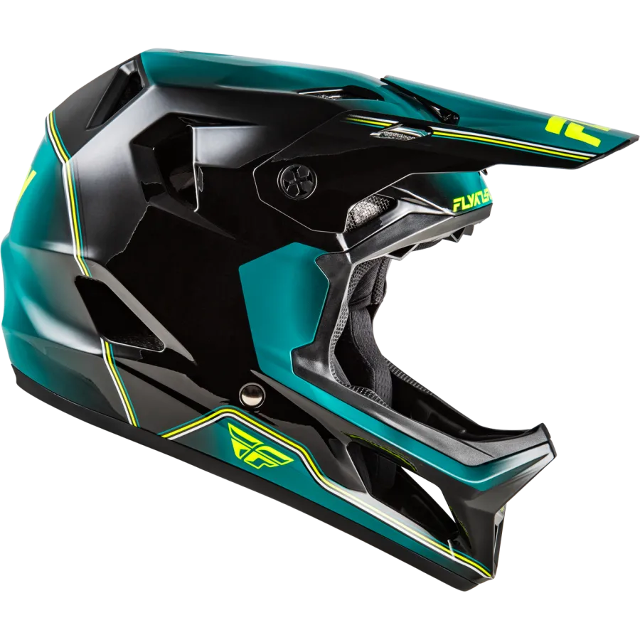 Fly Rayce Repeat Helmet Black/Teal/Hi-Vis 2026