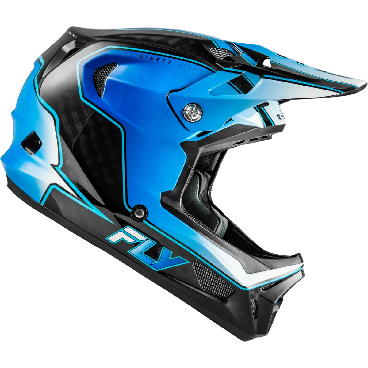 Fly Werx-R Flow Carbon Helmet Black/Blue/White 2026 - Afbeelding 2