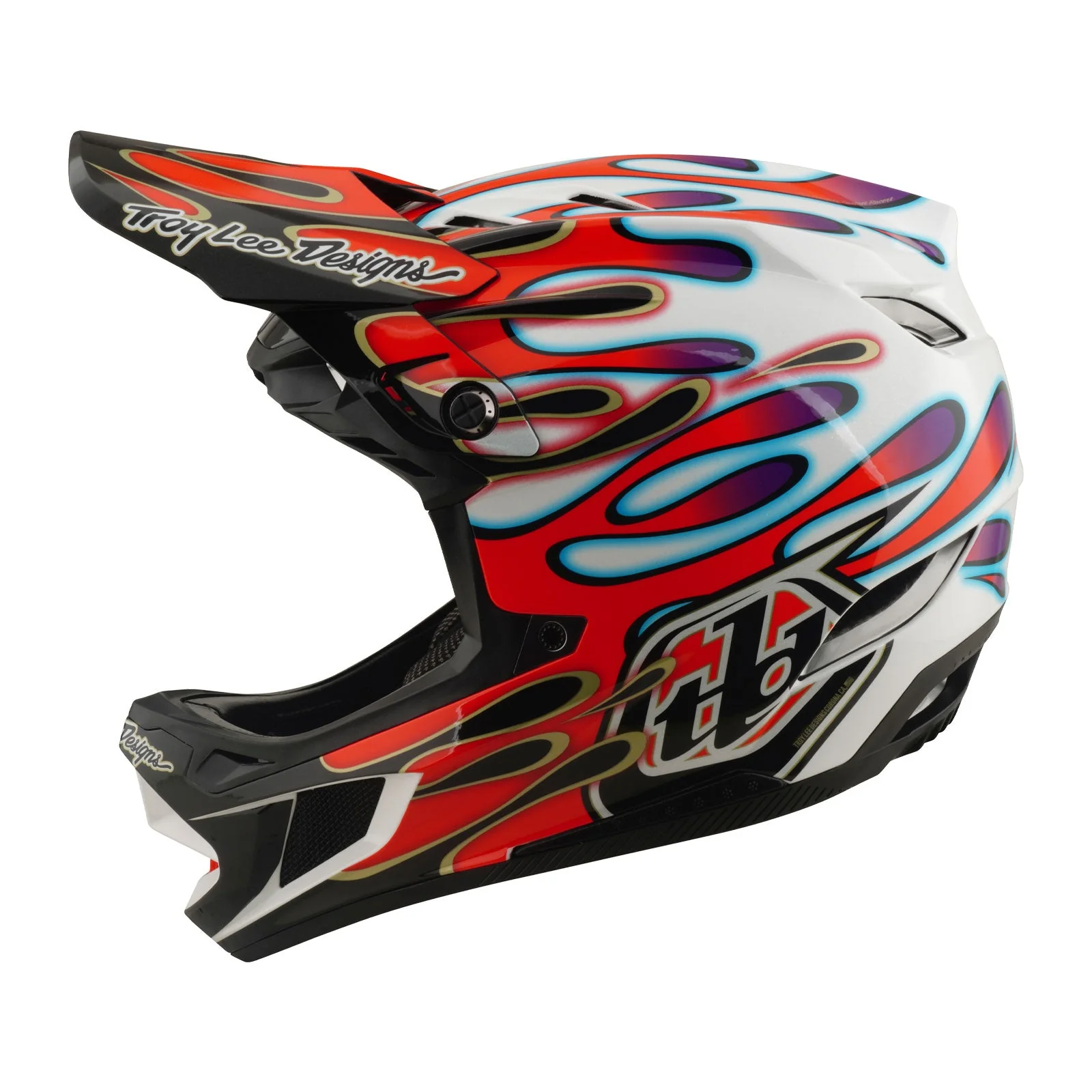 TLD Helmet D4 Composite | Overspray White / Red | 2026 - Afbeelding 3