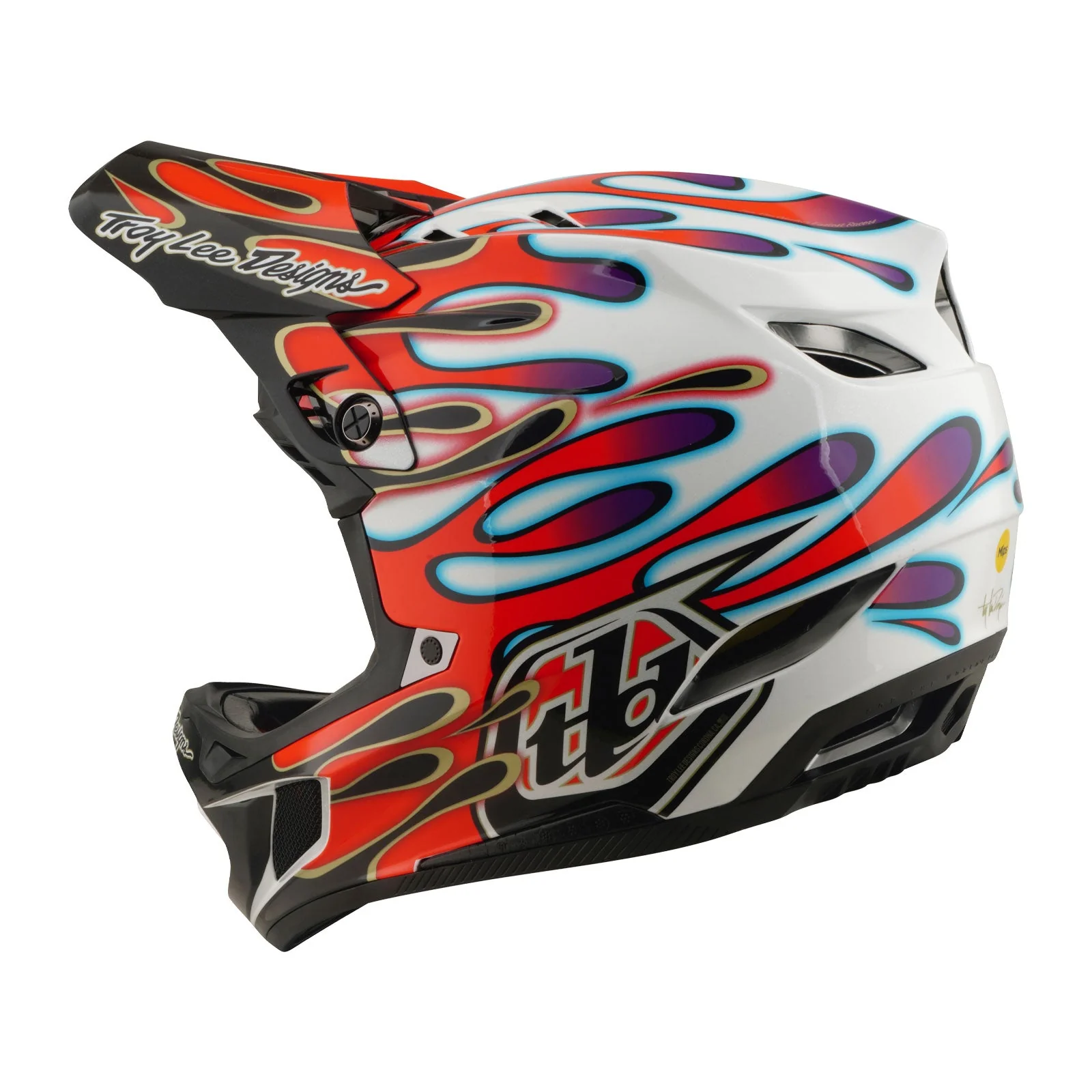 TLD Helmet D4 Composite | Overspray White / Red | 2026 - Afbeelding 4