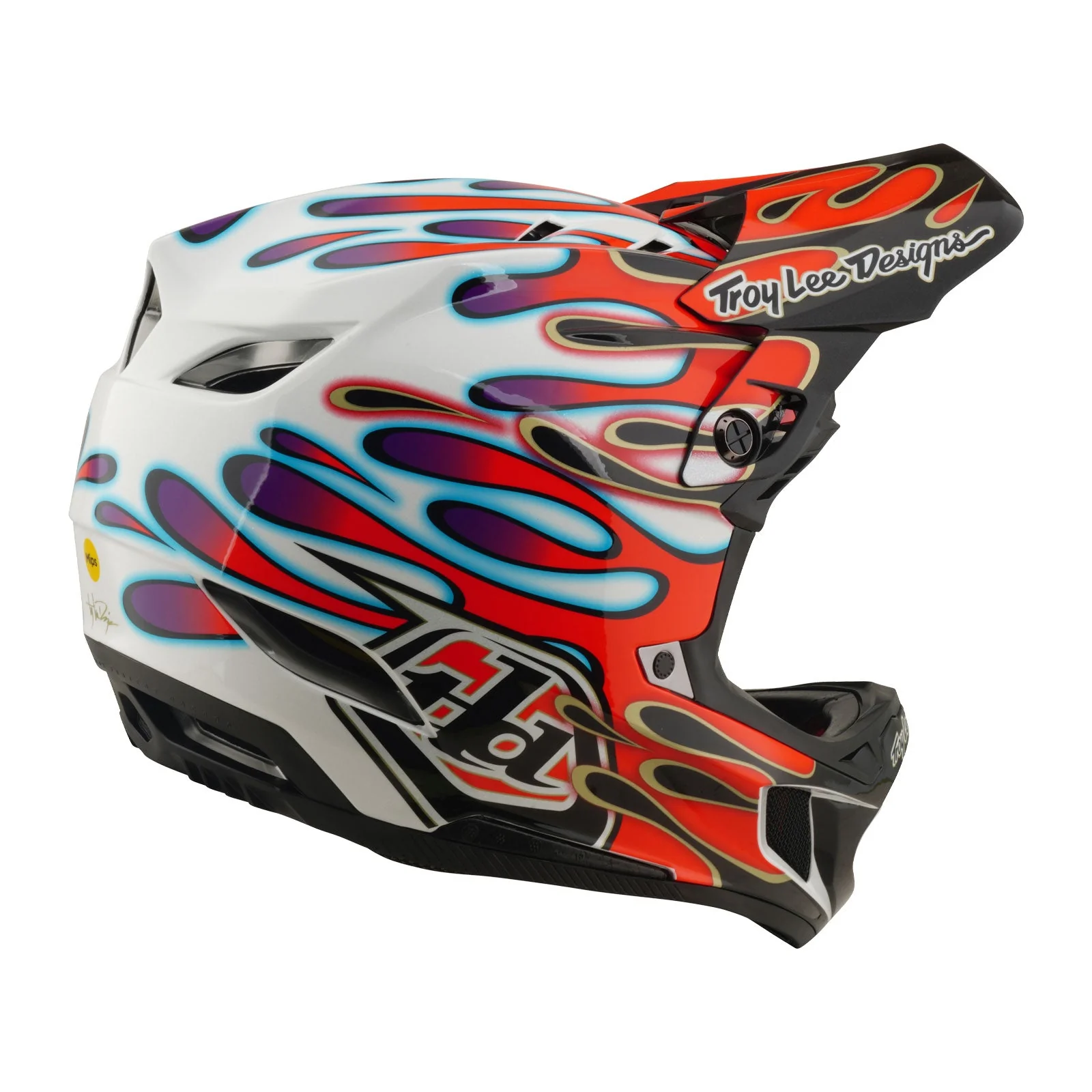 TLD Helmet D4 Composite | Overspray White / Red | 2026 - Afbeelding 6