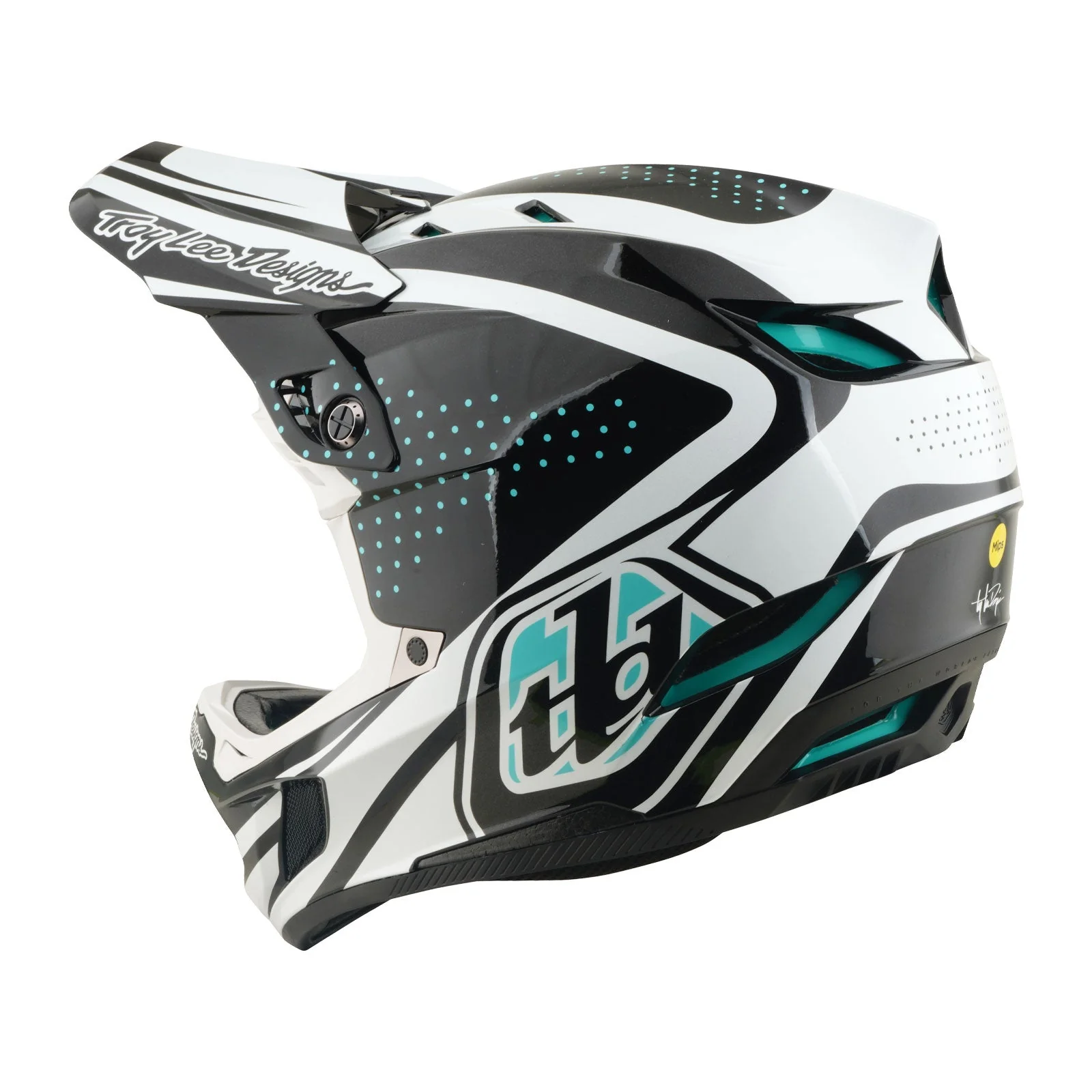 TLD Helmet D4 Polyacrylite | The Line Charcoal / White | 2026 - Afbeelding 4