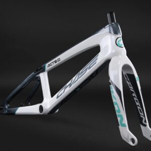 Chase ACT 2.0 Carbon BMX Race Frame | White / Silver / Teal