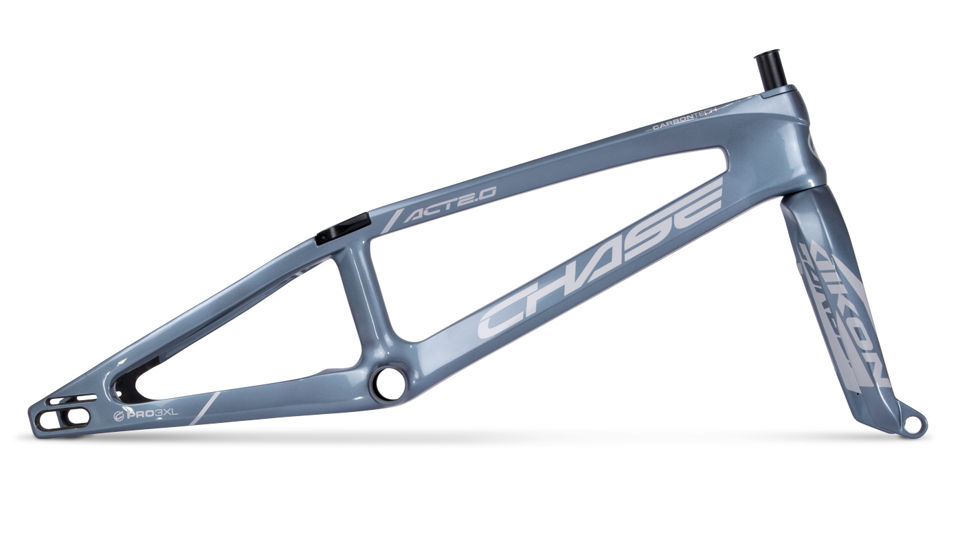 Chase ACT 2.0 Carbon BMX Race Frame | Blue Dragonfly / Silver - Afbeelding 3