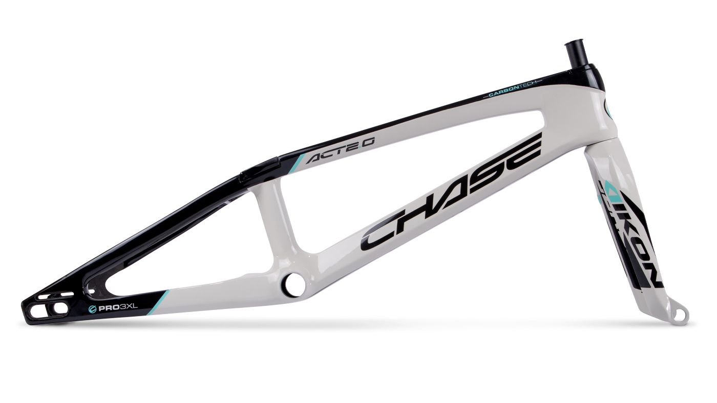 Chase ACT 2.0 Carbon BMX Race Frame | Cement / Black / Teal - Afbeelding 2
