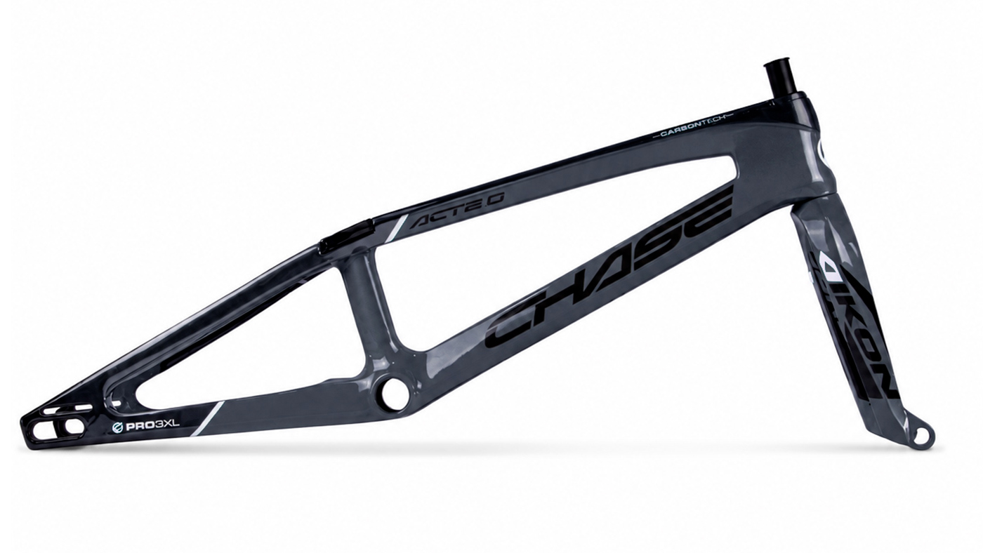 Chase ACT 2.0 Carbon BMX Race Frame | Silver / Black / White
