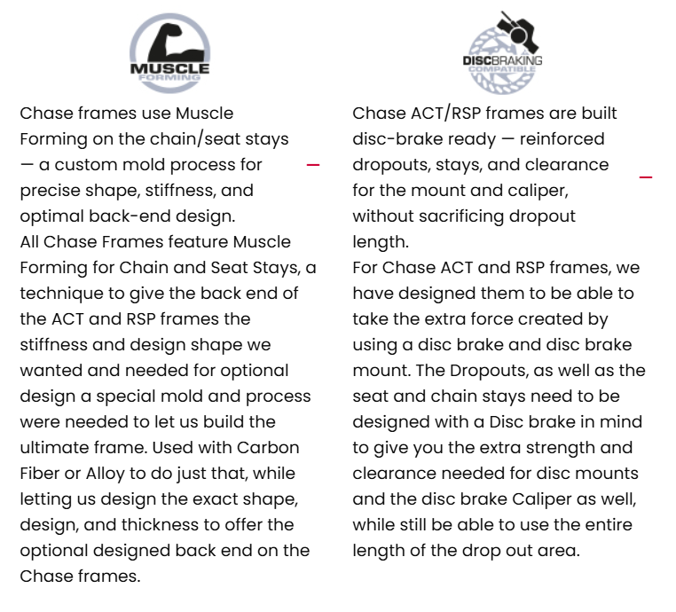 Chase ACT 2.0 Carbon BMX Race Frame | Blue Dragonfly / Silver - Afbeelding 6