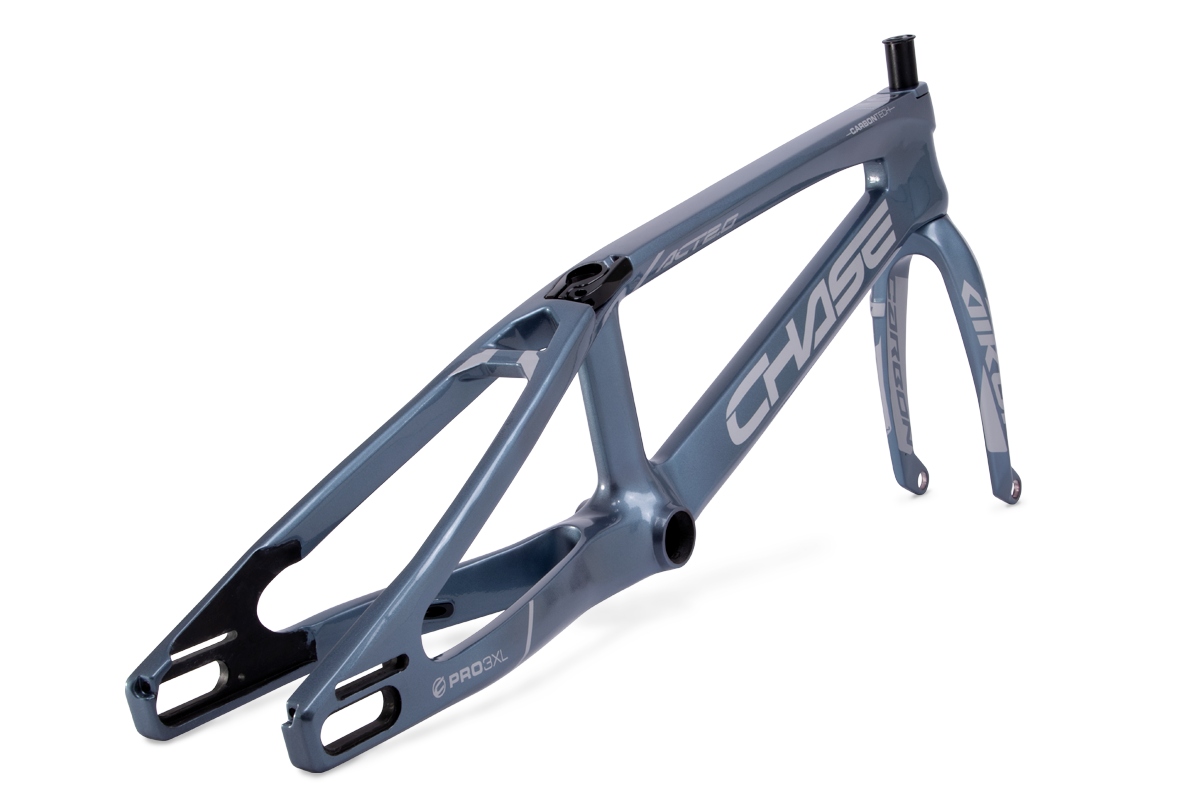 Chase ACT 2.0 Carbon BMX Race Frame | Blue Dragonfly / Silver - Afbeelding 4
