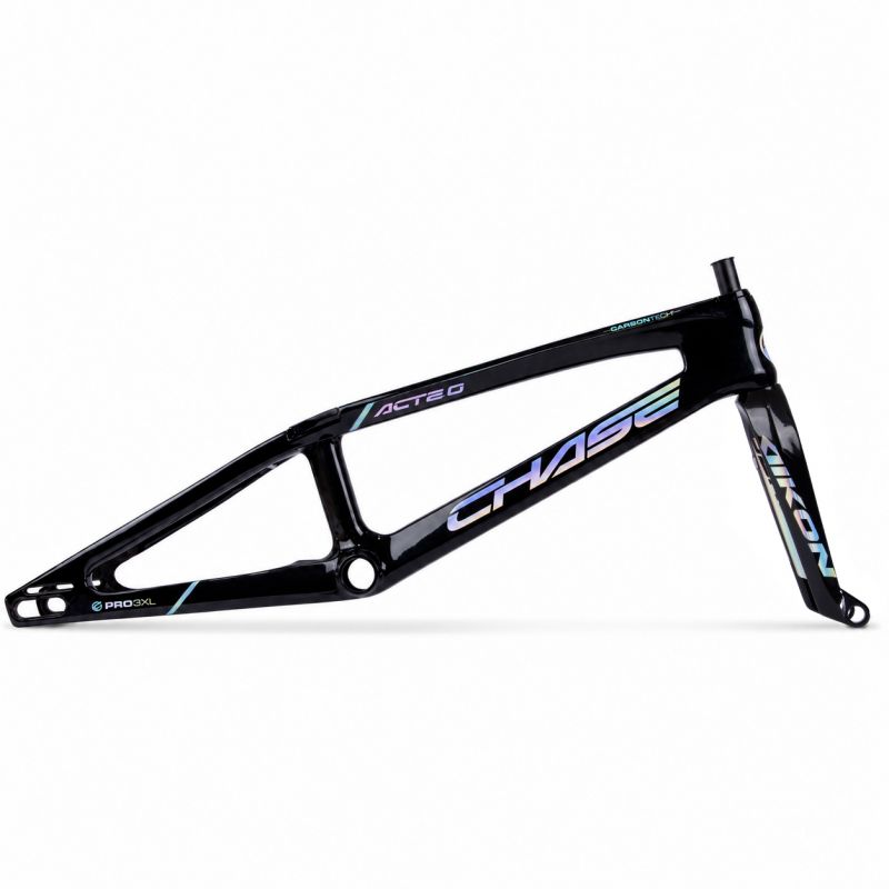 Chase ACT 2.0 Carbon BMX Race Frame + Fork | Black / Holographic - Afbeelding 2