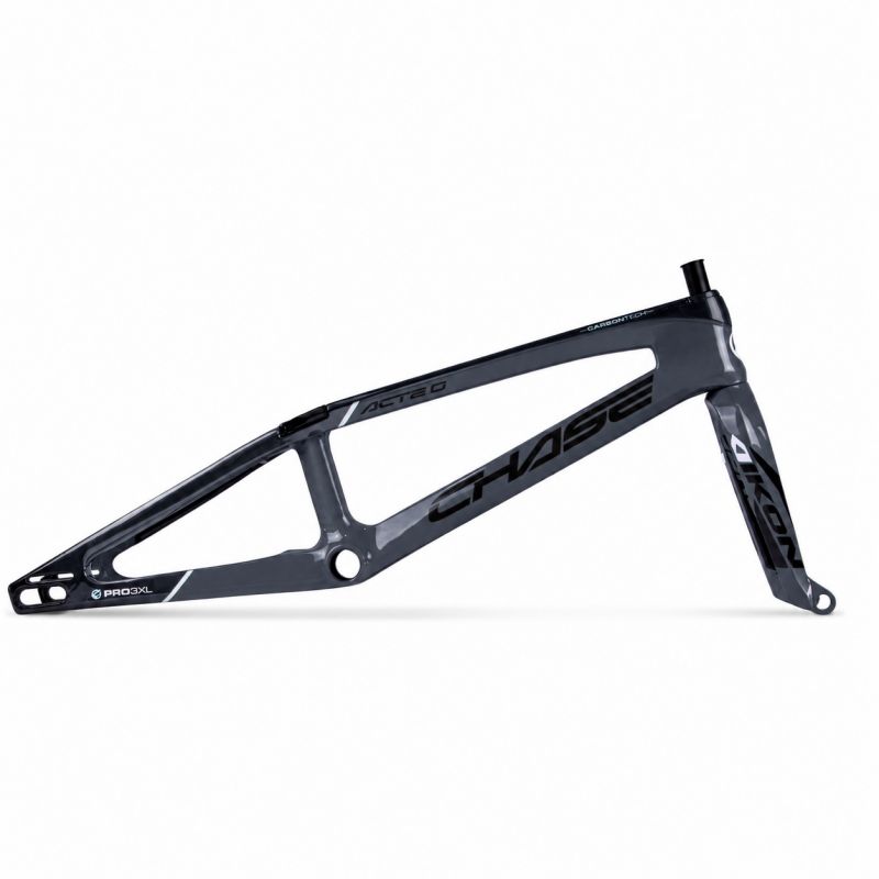 Chase ACT 2.0 Carbon BMX Race Frame + Fork | Silver / Black / White - Afbeelding 7