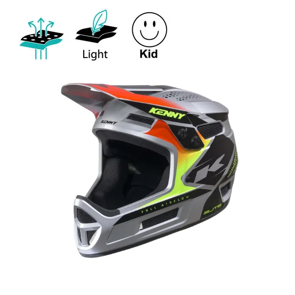 Kenny Elite BMX Helmet Graphic + Silver